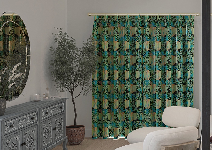 Faded Glamour, Absinthe Black - Made To Measure Curtains - Image 7